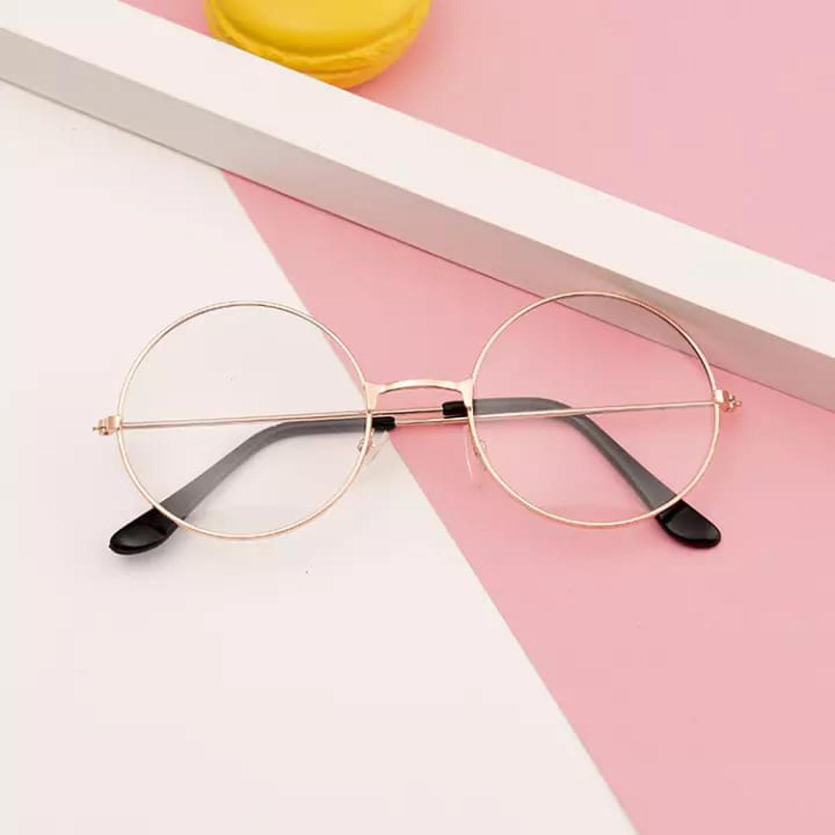 Golden Metal Frame Round Harry Potter Glasses for Girls - Classical Retro Style High Quality Sunglasses Glasses