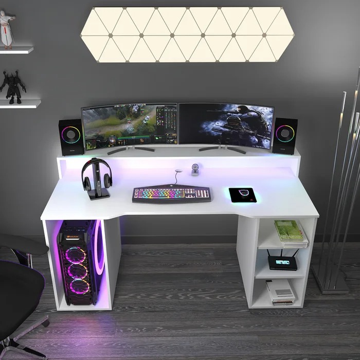 Gaming Desks, Home Office Desk, Study Table With RGB Light