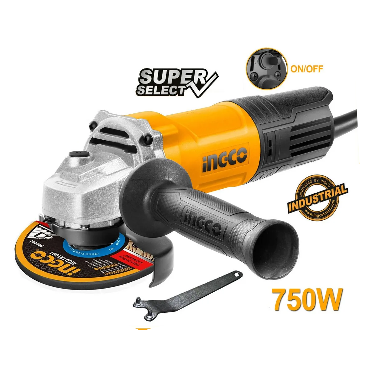 Ingco Industrial Electric Angle Grinder 4 Inch 750W Daraz Pk