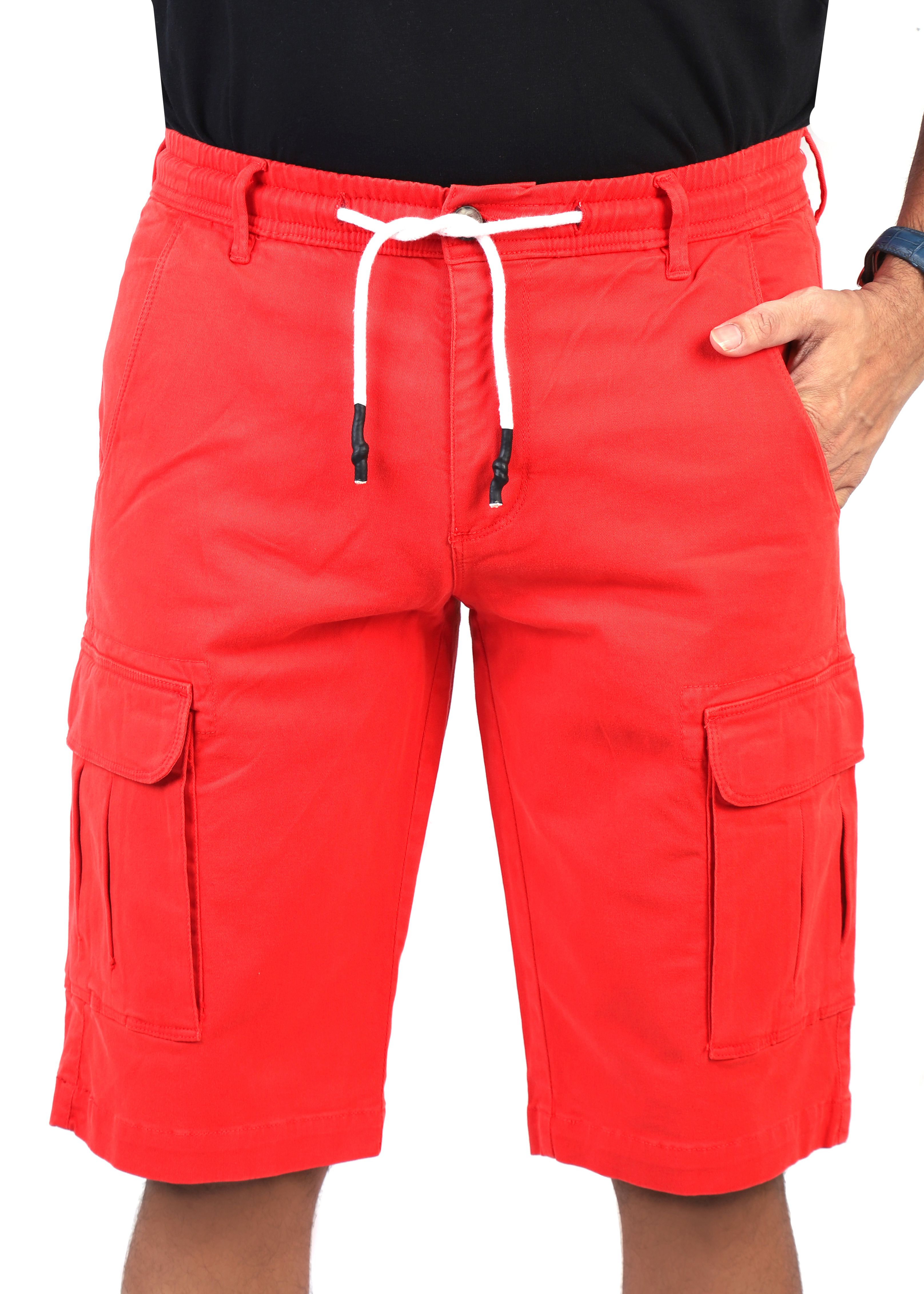 HashBack Elasticated Cargo Shorts For Men - Fashionable And Stylish Men's Summer Wear, Ideal For Wash-And-Wear