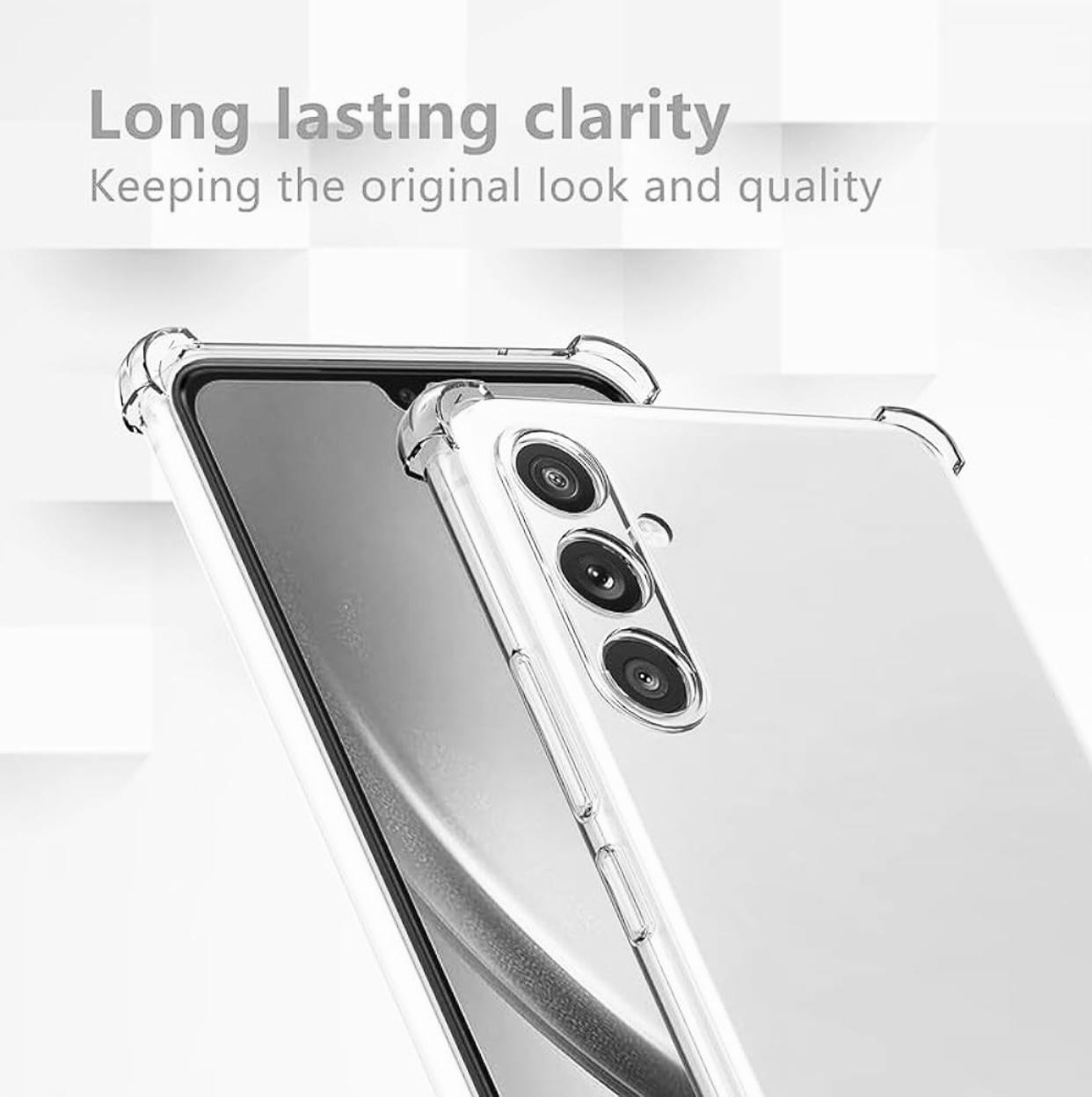 Samsung A15 5G Soft TPU Transparent Back Case, Shockproof Clear Cover