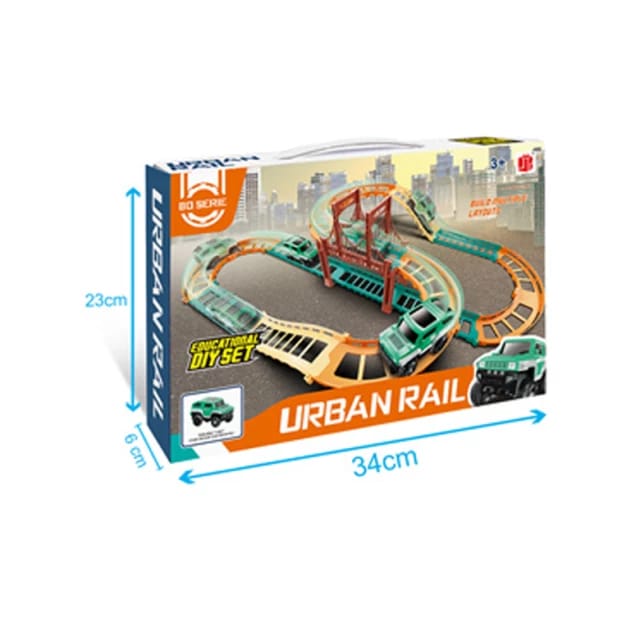 Car Splicing Railway Racing Track Circuit Car Toy Kids Assembling DIY Rail Car Race Tracks For Children Educational Toys