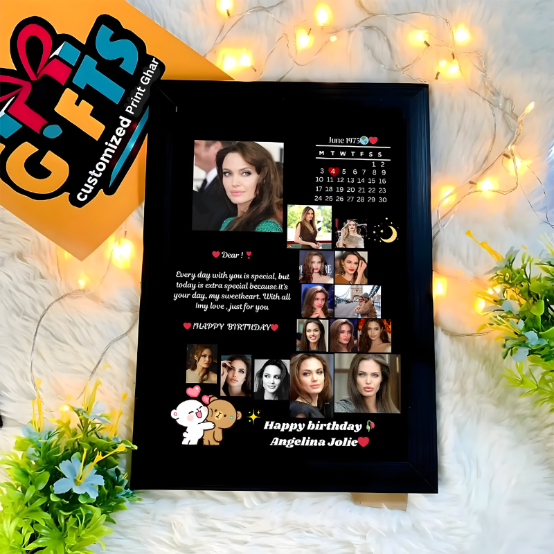 elegant frame style Customize Birthday frame , free shipping, photo frame, Customise gift for friends family and parents , Husband & Wife
