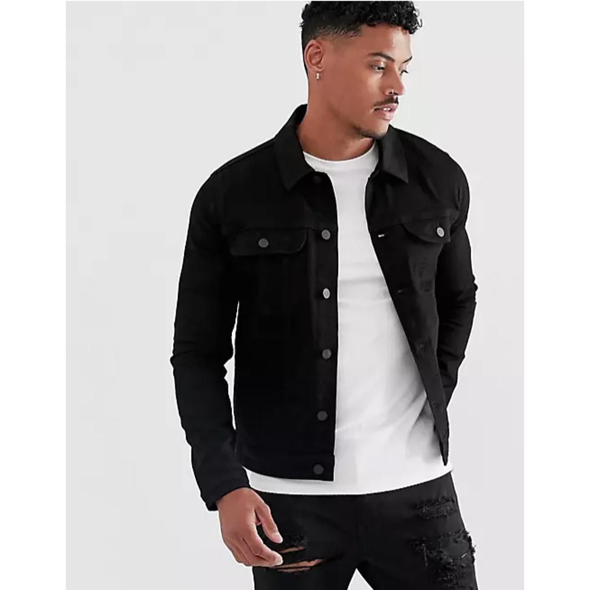 Black Denim Jacket for Men's | Premium Quality | Export Denim Stuff | ZRANZIE
