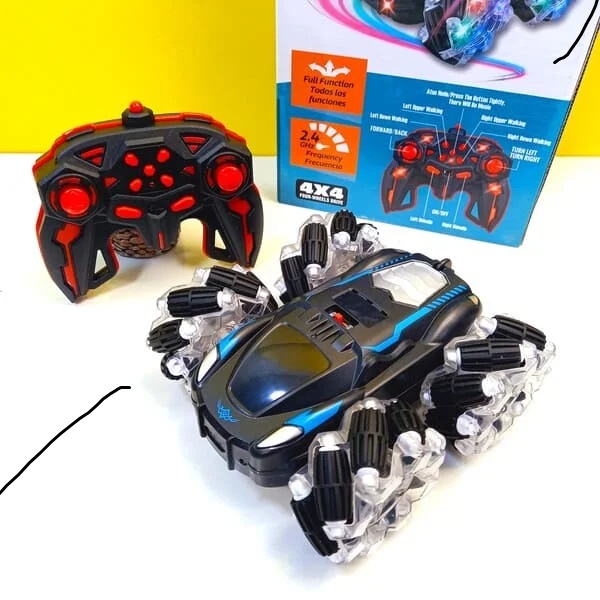 DOUBLE SIDE STUNT ROLL DRIFT RC CAR, ro Remote Control Car Spinning Wheels, With Lights best for gifts KIds