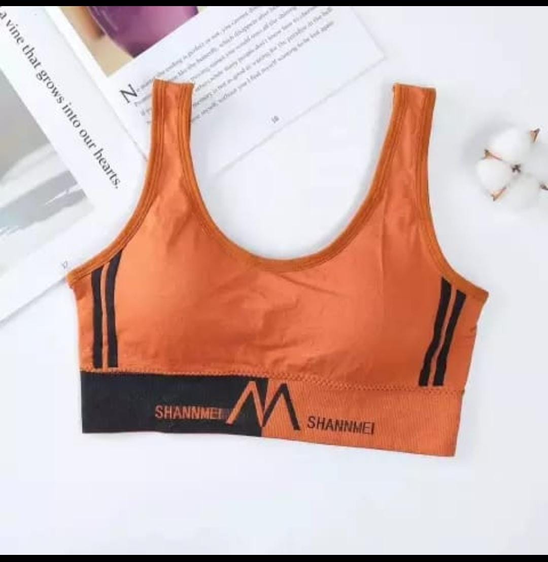 Women Seamless Sport Crop Top Underwear Front Zipper Removable Padded Bra