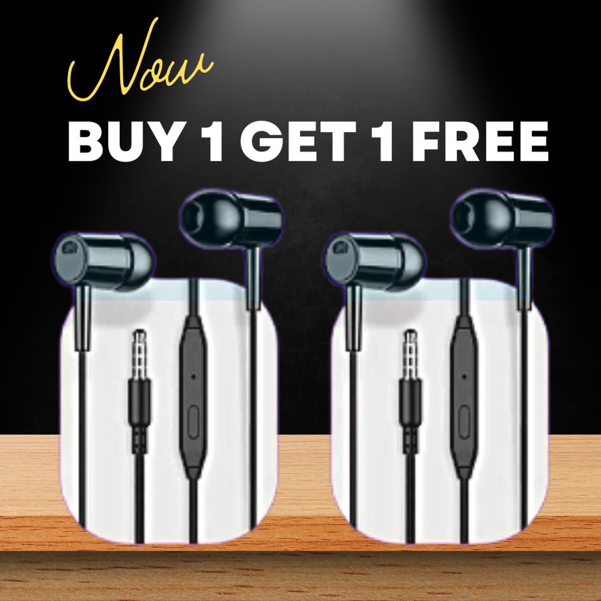 Buy 1 Get 1 Free | L29 Handsfree | Universal 3.5mm Earphones | Heavy Bass & Clear Sound | Compatible with All Android Devices.