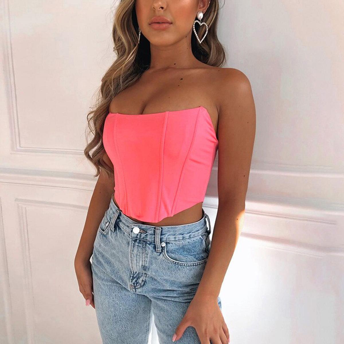 Sexy Strapless Skinny Tube Top Bra for Women Waist Trainer Hot Girls Off  Shoulder Tops Cropped Tank Top Overbust Corset Bustiers - AliExpress