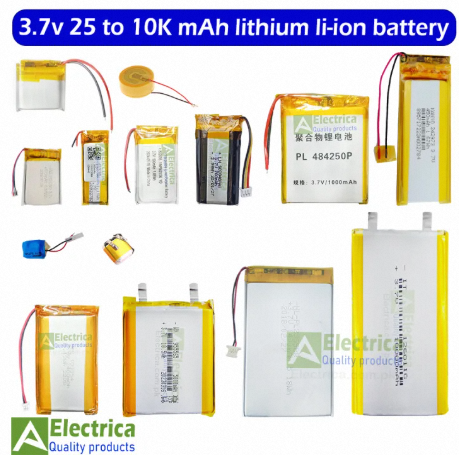 3.7v 25mAh /50mAh /420mAh /450mAh /550mAh /650mAh /800mAh /850mAh /1000mAh /1400mAh /3000mAh /5000mAh /10000mAh /2000mAh Cell Lithium Ion Battery Battery and 18650 Cell for Power Bank DIY ,Toys or Arduino Projects by Electrica price in Pakistan