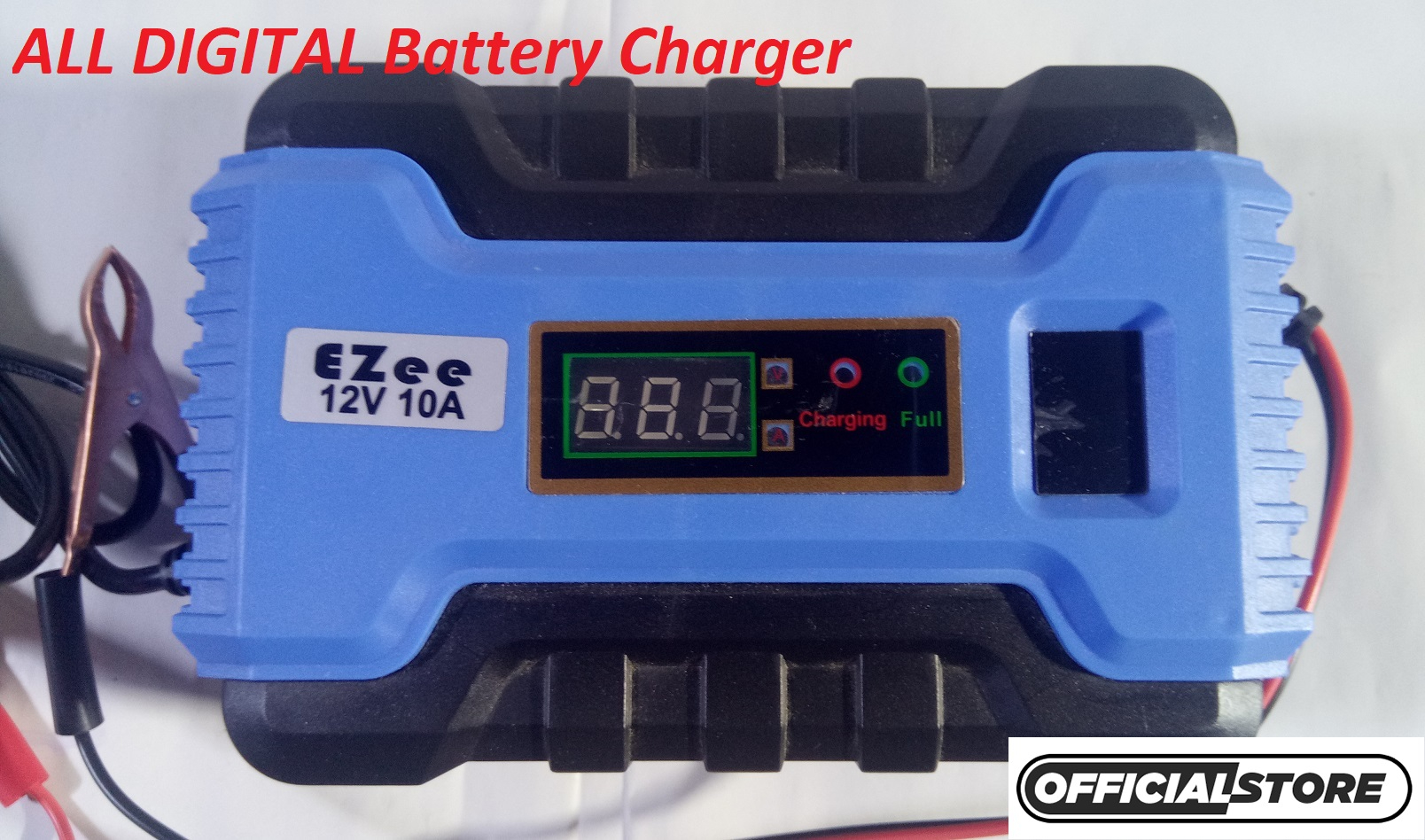 All Digital Universal Car Battery Charger 10A 12V Automatic 3 Phase Control Switched Mode Auto Off Function UPS Battery Charger 12 Volt 10 Amp Full Automatic Digital Intelligent Portable Car Battery Charger Smart Fast Power Charging For Wet Dry Lead Acid