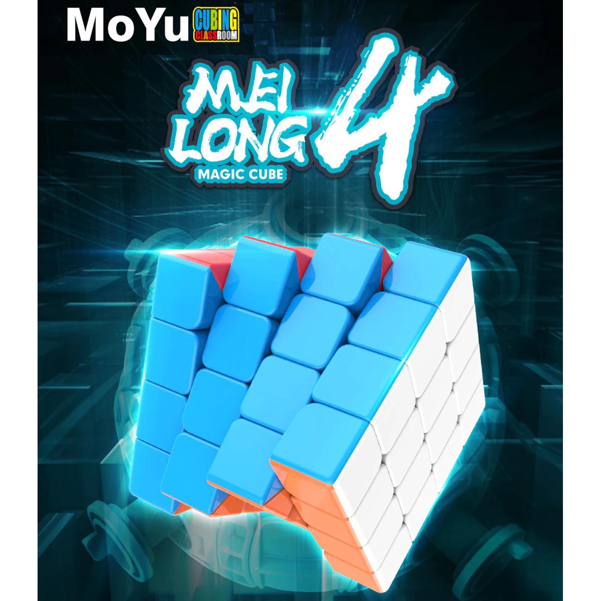Original 4x4 Moyu Meilong Fast Speed Cube Stickerless Magic Cube Puzzle Educational Toy