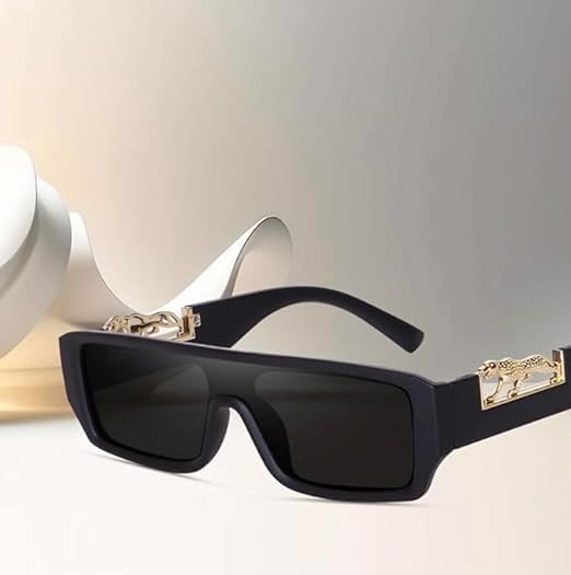 Jaguar Retro Small Rectangle Sunglasses Men and Women Vintage Square Men Glasses Trendy Sun Glasses UV400