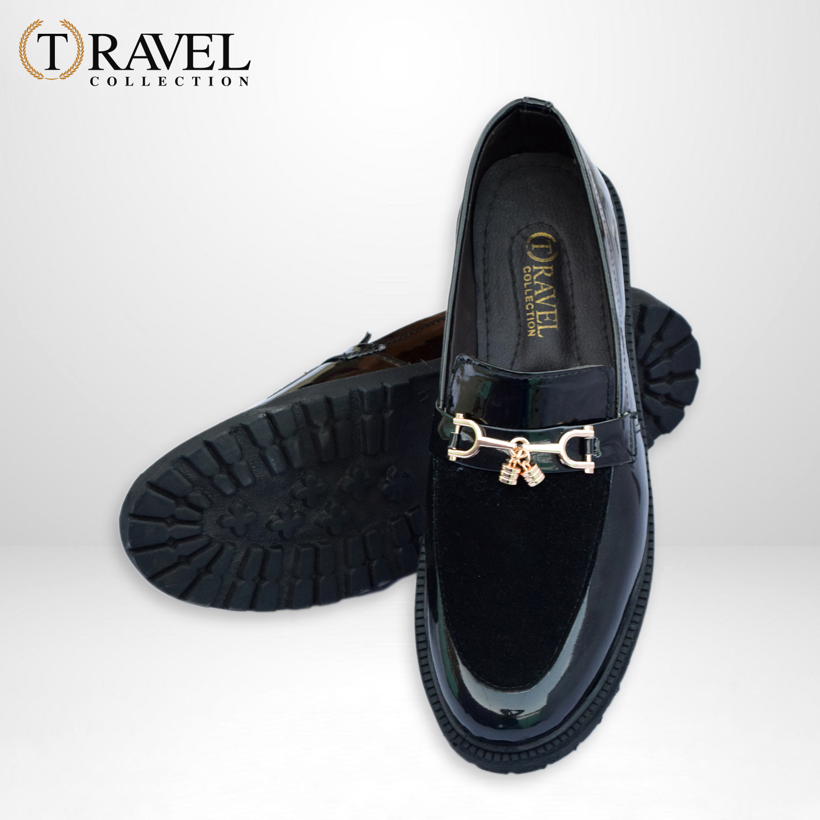 Travel Collection - Chunky Loafers Shoes - Best Quality Formal shoes for men - Black Color