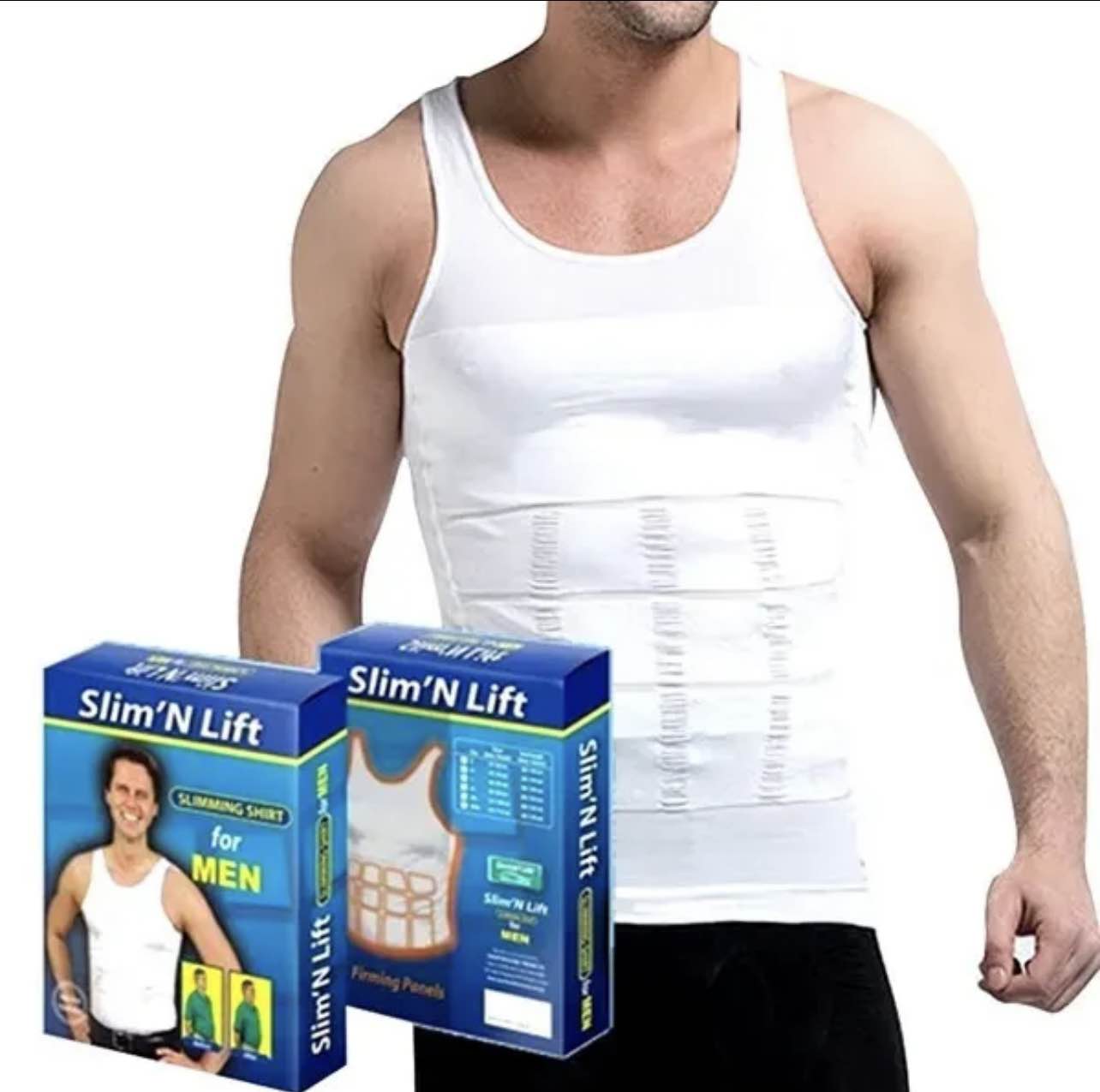 Men Body Shaper Slimming Vest – Hot Slim Fitness Compression Shirt for Belly Fat, Waist Slim & Chest Shape
