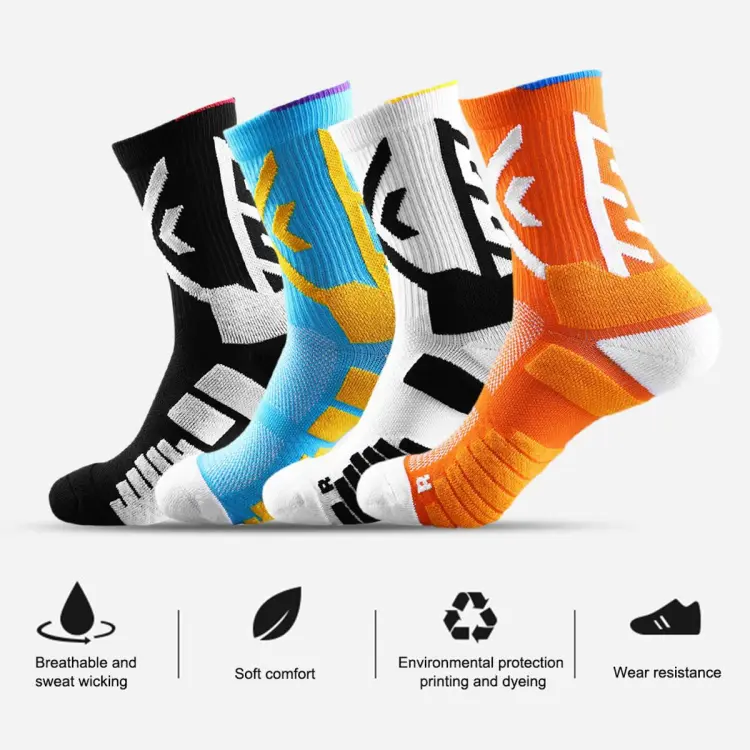 Anti Slip Football Socks Breathable Sports Baseball Rugby Soccer Socks for  Adult