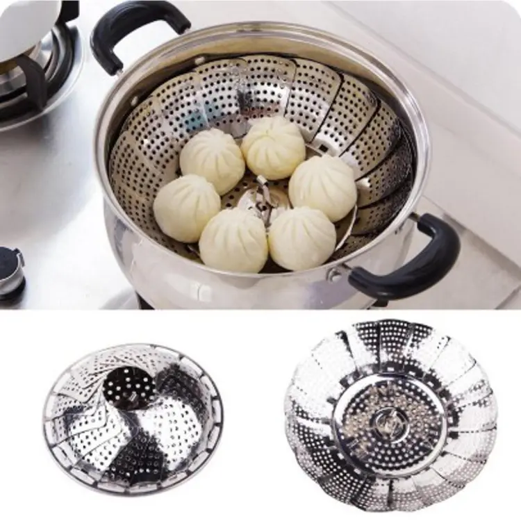 Stainless Steel Collapsible Vegetable Steamer, Small