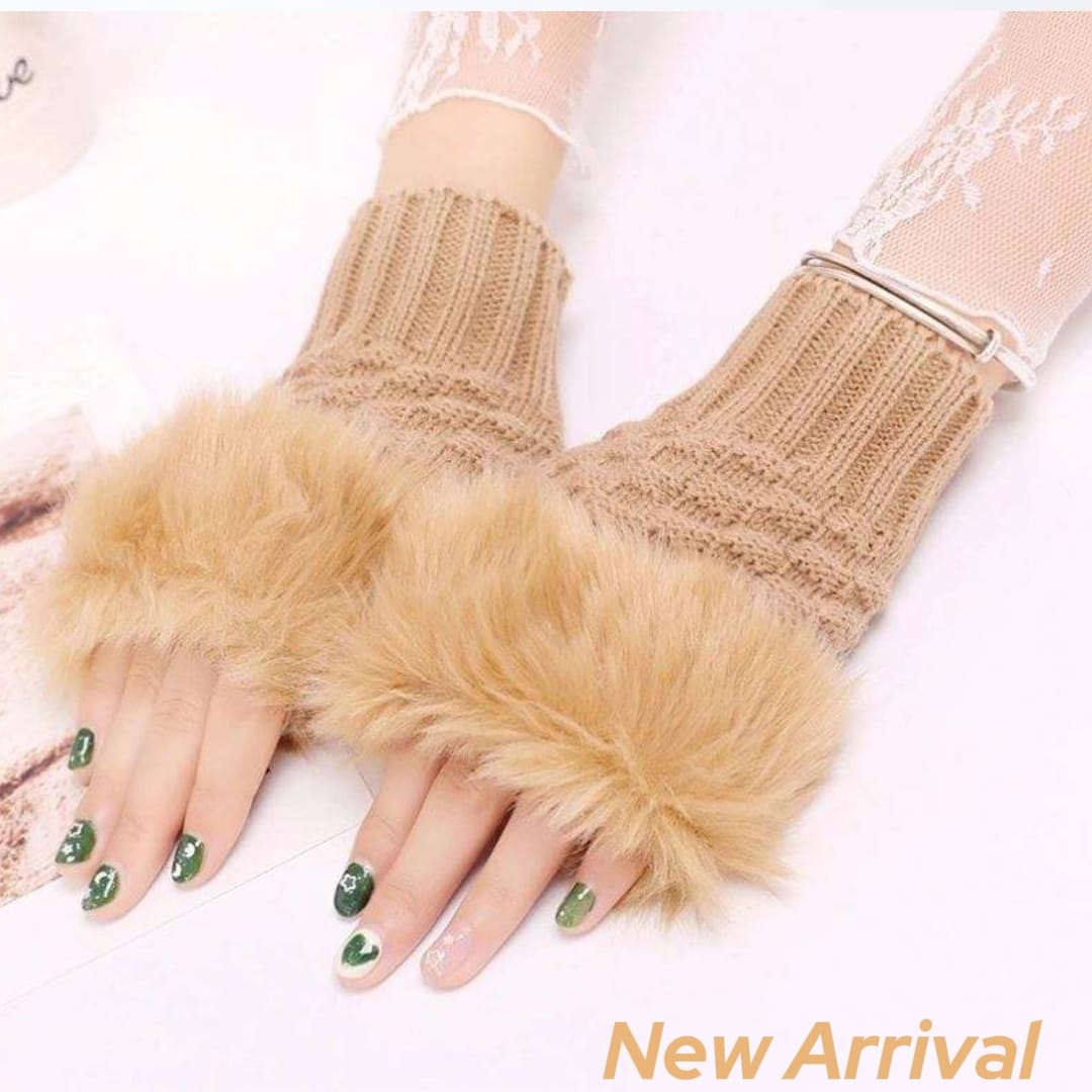 Wool Gloves Fancy Winter Women Girls wool Gloves Knitting wool gloves Keep Warm Short Mitten Fingerless Lady Girl Half Finger Gloves
