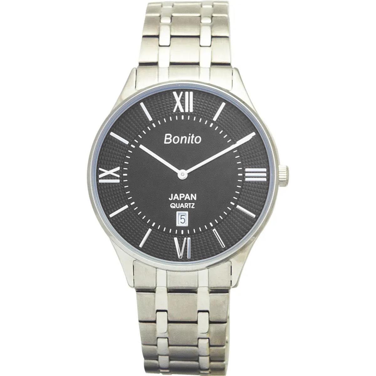 Bonito Watches New Models | Original Bonito Watches Prices In Pakistan |  Pakistan, watch, stainless steel | K5146 Bonito men's wrist watch in  stainless steel silver/gold combination bracelet & case, black dial