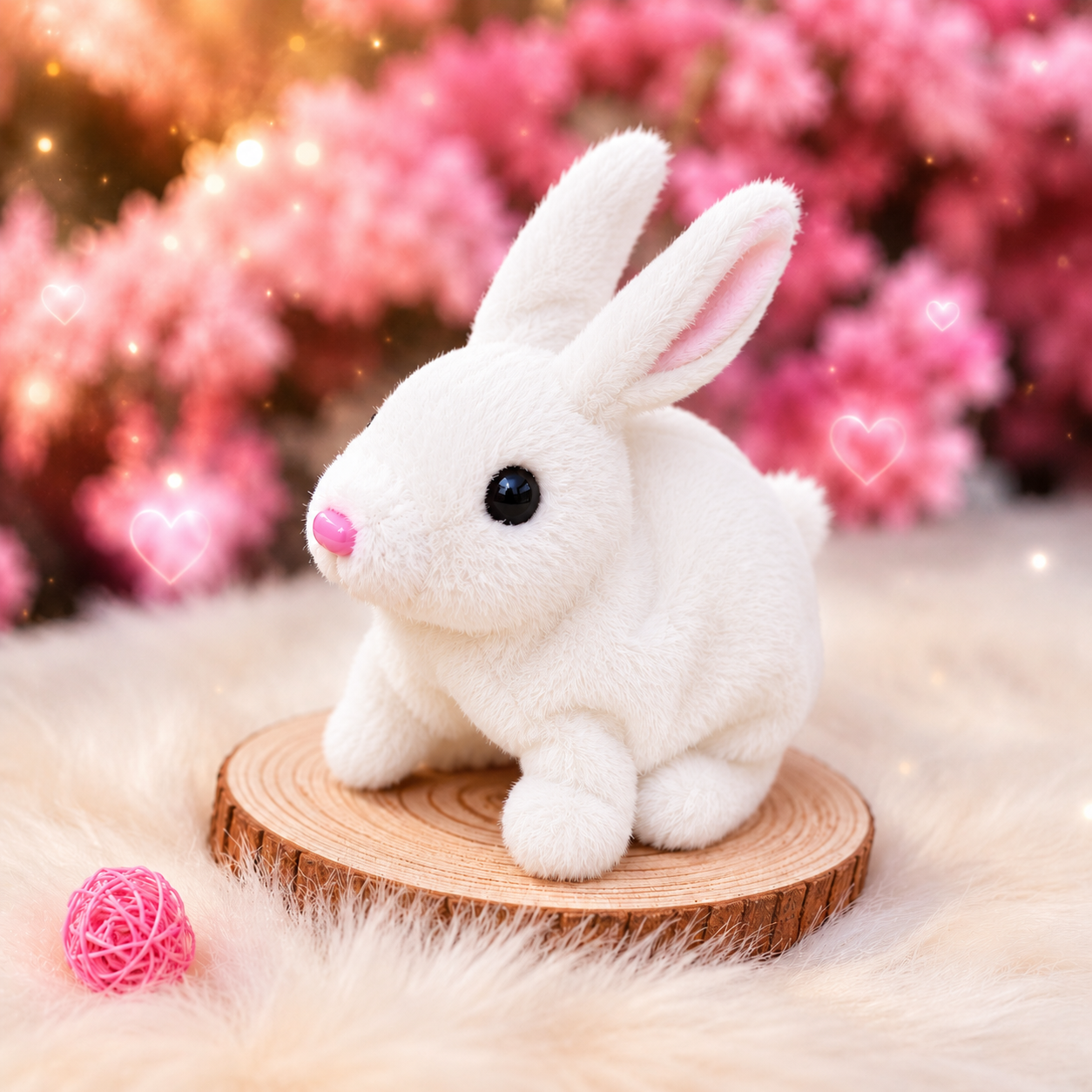 Electronic Plush Rabbit Toy Robot Bunny Walking Jumping Running Animal Shake Ears Cute Electric Pet for Kids Birthday Gifts