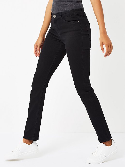 black straight jeans ladies
