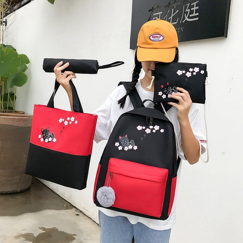 Cats Girls School Bags Teenage Girls Children Student School Bag  Waterproof Teen Student Backpack School Bags For Girls Trending bagpack for girls korean style Bags for girls university & college sale woman bags school bag