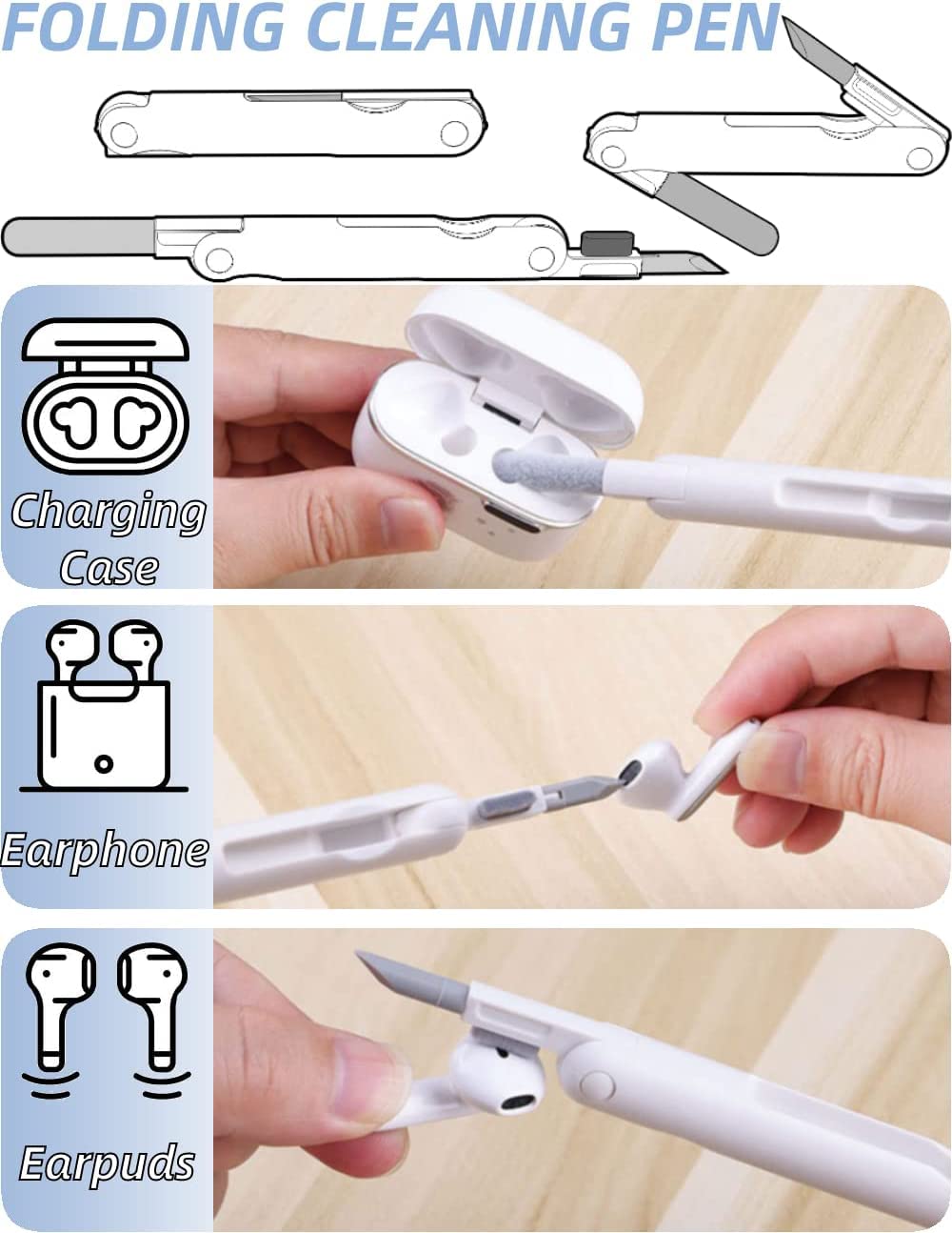 7-in-1 Computer Keyboard Cleaning Brush Kit| Portable 7 in 1 Electronics Keycap Puller Kit| Multifunctional Computer Gap Cleaning Tool Set for Laptop| PC Monitor| Earbuds| IPad Cell Phone| Bluetooth Earphones| Office Gadgets Cleaner Airpods Tablet Macbook