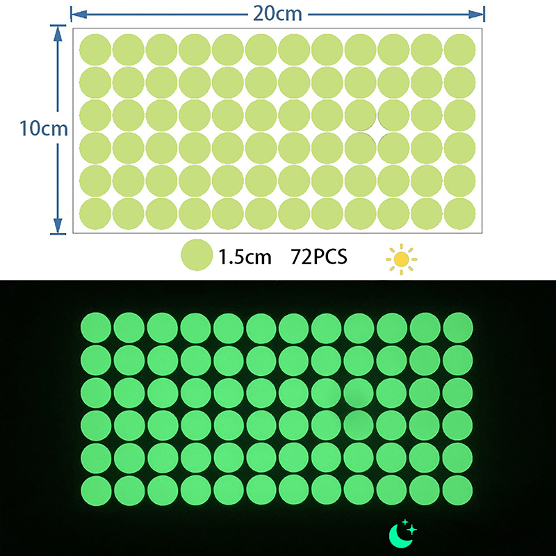 Luminous Dots Wall Stickers Fluorescent Home Children's Room Wall DIY ...