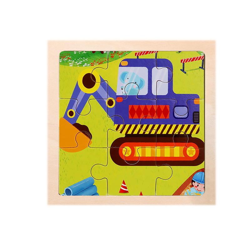 Montessori Wooden Picture Puzzles for Kids — 12 Colourful Animal Boards, 9-Piece Each for Hand-Eye & Problem Solving