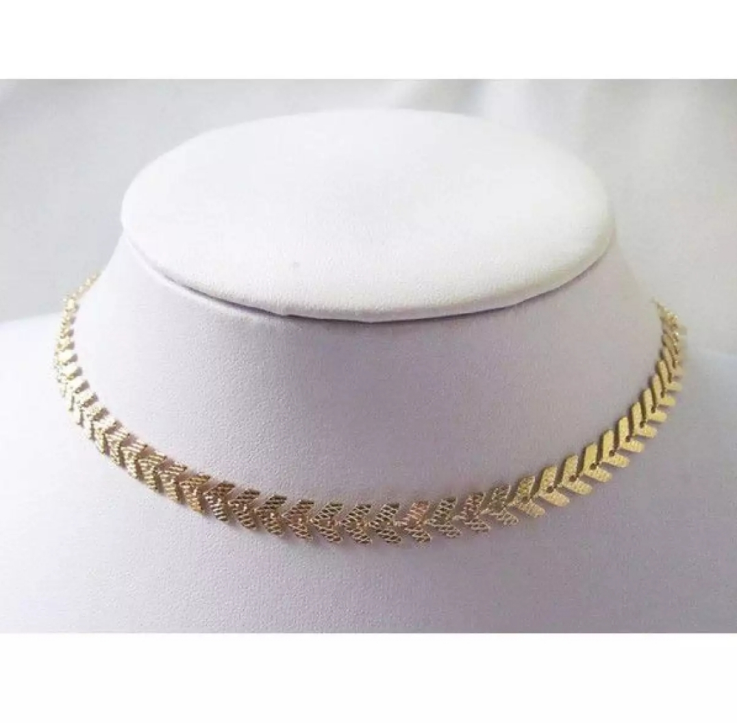 Golden Leaf Mala Chain Design For Girls And Womens in Rope Style Trending in Pakistan