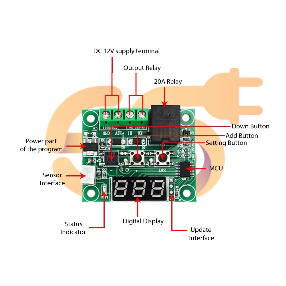 W1209/XH-W1209/HW-557 Digital Thermostat Temperature Controller Incubator Controller