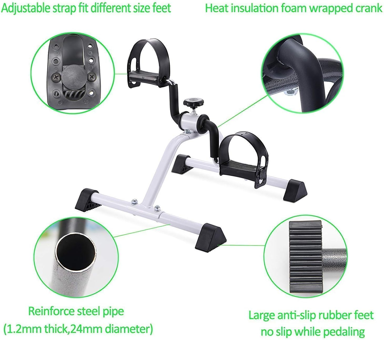 Mini Cycle Pedal Exerciser Machine - Portable Under Desk Fitness Bike for Arms And Legs