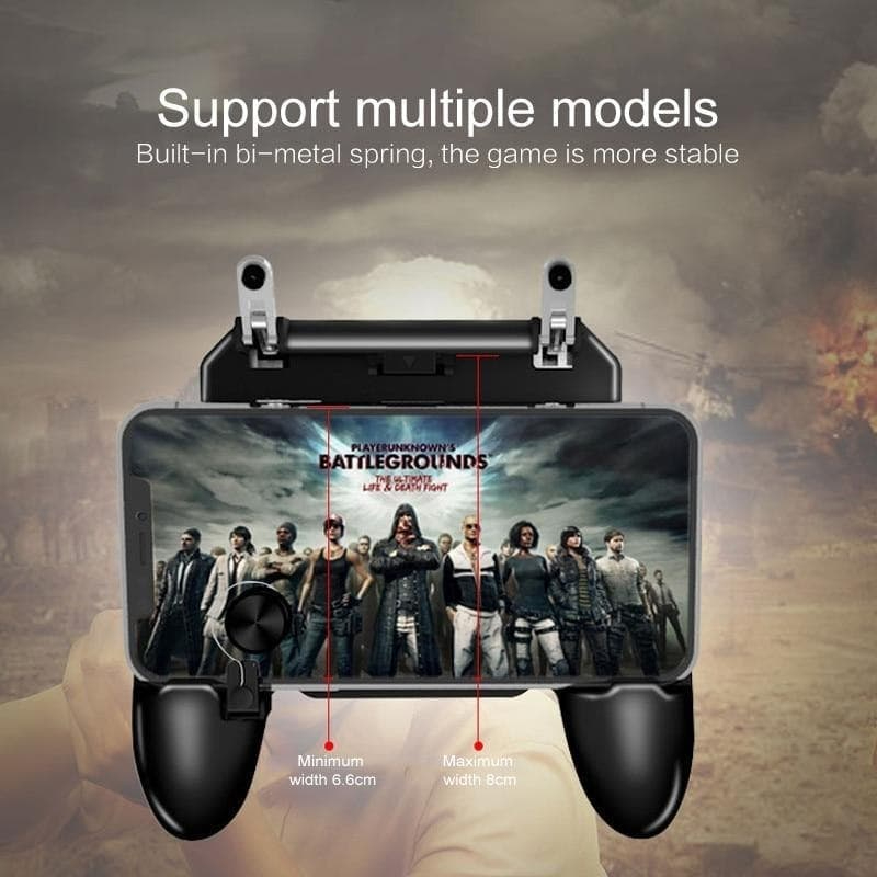 W11+ video gaming pad | PUBG Mobile Game Controller | free fire game Controller | Aim Shooting Trigger Handle, all smart phone video game Controller best for free fire, call of duty, pub-G mobile price in Pakistan