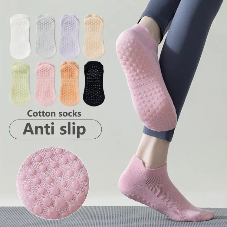 1 Pair Women's Half Toe Non-slip Breathable Pilates Floor Yoga Socks For  Indoor Sports