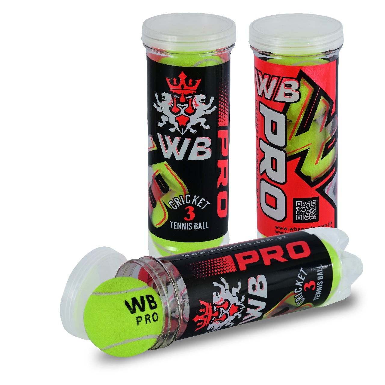 WB Sports Pro Padel/Tennis Ball Bottle , WB Premium Cricket Tape Balls, Durable and Long Lasting Tape Balls