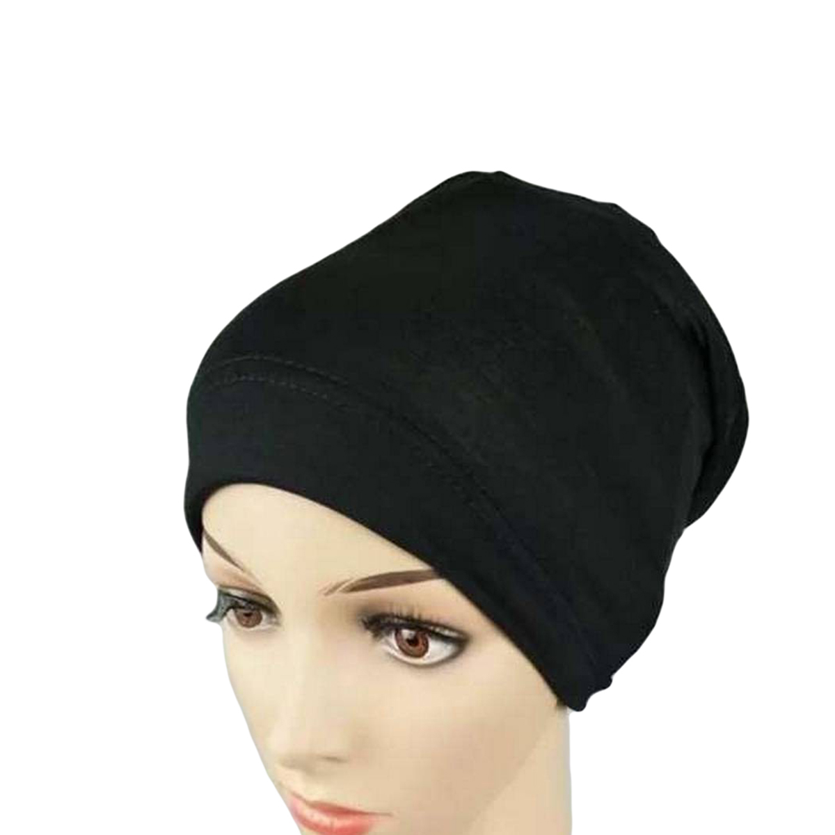 Plain Muslim Headscarf Inner Hijab Caps Wraps Women Islamic Under Scarf Ninja Scarf Ramadan Stretch Cotton Bonnet Caps