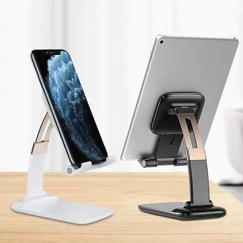 Mobile Stand Foldable Adjustable Flexible Mobile Holder Premium Quality Pocket Size Portable Compatible with All Mobile Sizes