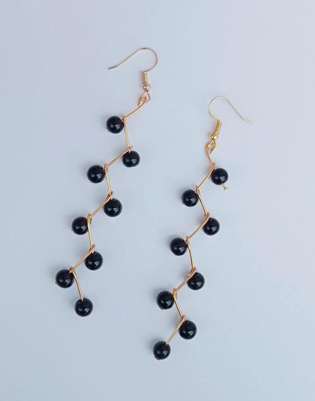 beautiful Black Pearls Earrings For Girls