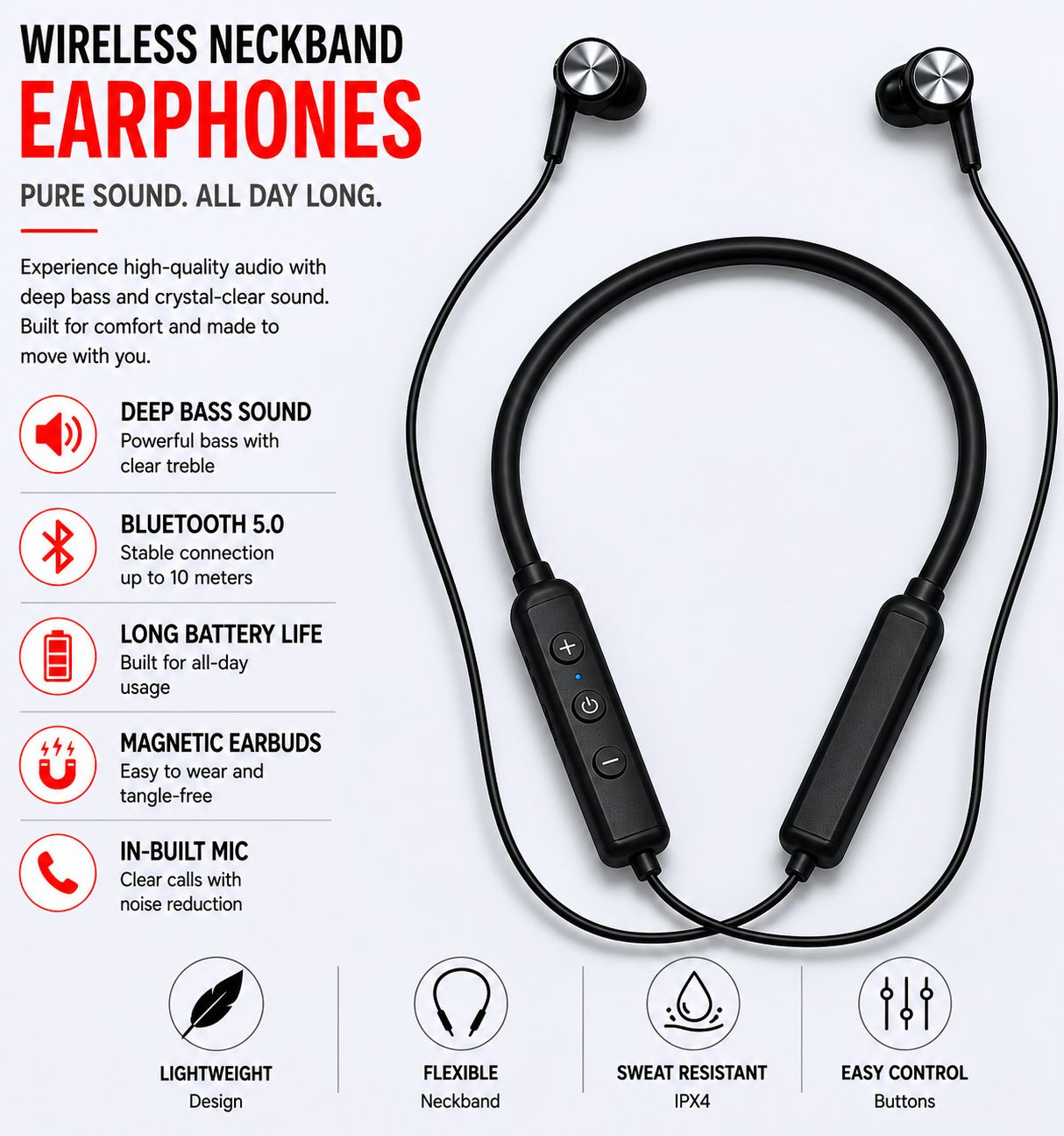 Wireless Headphones, P47 Bluetooth Foldable Headset with Microphone Support FM Radio TF for PC TV Smart Phones & Tablets Etc