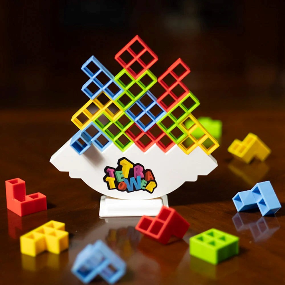 TETRA TOWER - Educational Blocks Toys for Kids - Building and Balancing Blocks