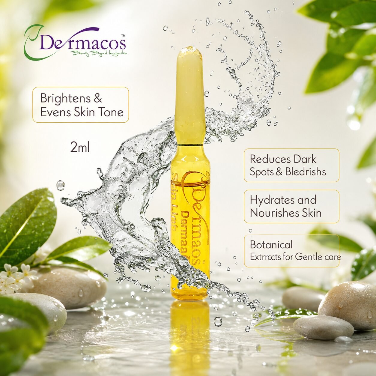 Dermafluid Botanical Extracts Skin Brightening Serum () | Skin Care Serum | 2ml