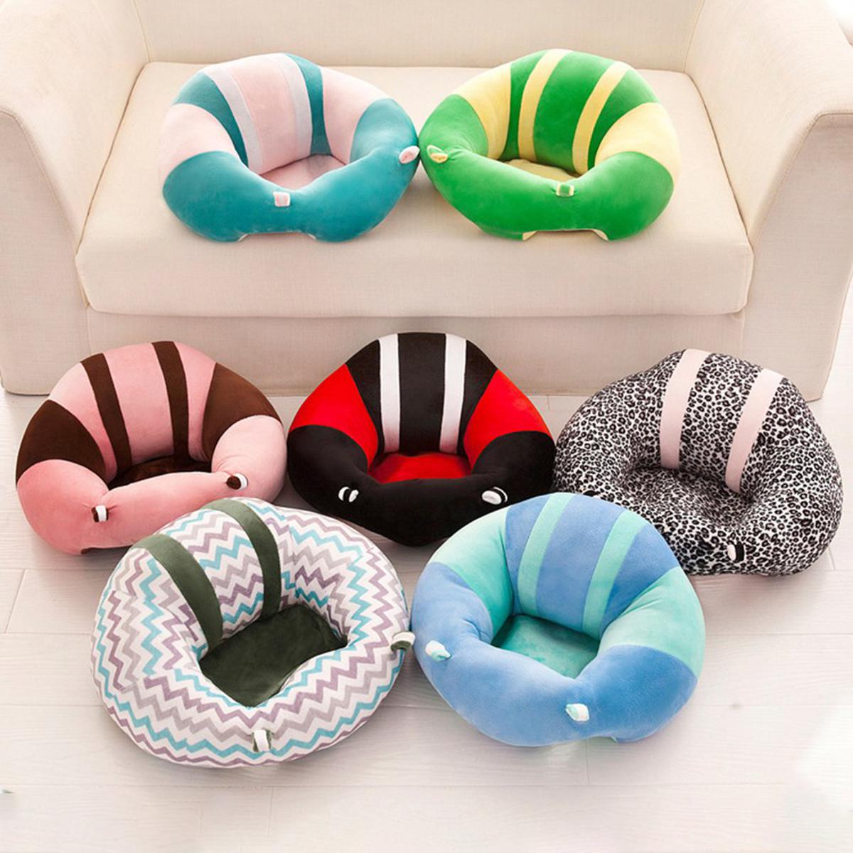 Baby Support Seat Cute Sitting Sofa Comfortable Plush Infant Seat with Filling Inside for 3-12 Months Baby
