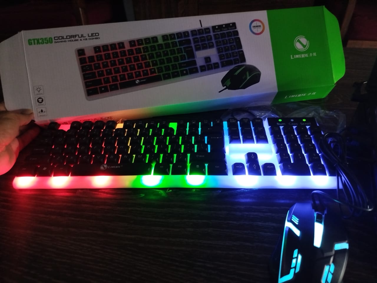 RGB Keyboard and Mouse Combo – Wired Gaming Set with 104-Key Mechanical Feel Backlit Keyboard & 1000 DPI Optical Mouse for PC