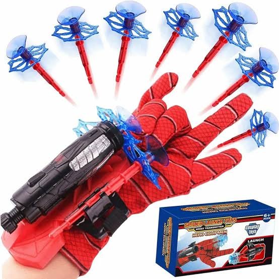 Spider web shooter- Spiderman Web -Shooter Toy Kids Plastic Spiderman Launcher Gloves Wrist Toys Set Gift For Kids Spider Web Shooting Game