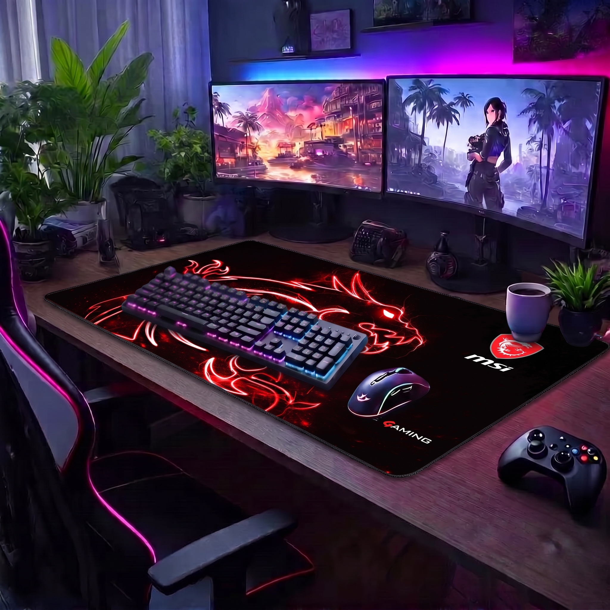 SIXZO Dragon Design Gaming Mousepad for Games & Office Use Mouse pad Water-Proof And Anti-Slip