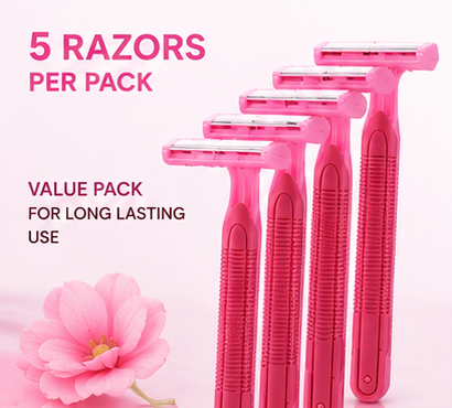 Original MAX Lady Razor 5 Piece Bikini Razor Woman Razor Shaver Safety Female Hair Removal Double Blades Hair Razor Machine Mini Shaving Razor