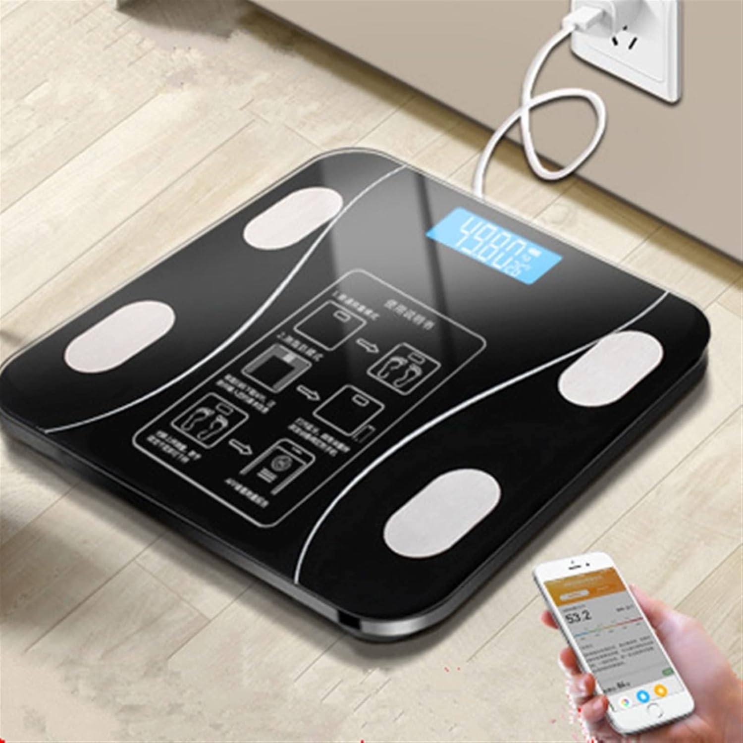 Professional  scale Weight MACHINE Digital Body Scale High Accuracy Scale 180kg weight capacity Backlight Display Body Weight Scale Smart Electronic Scales Fully Automatic Iscale Digital Weight Scale, For Personal and Professional use