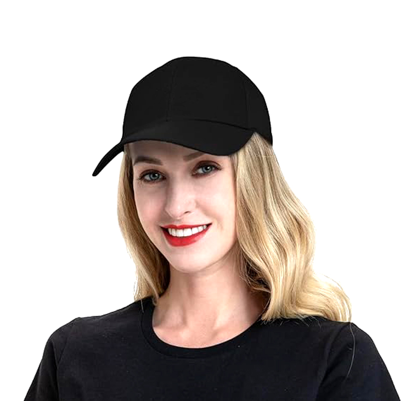 Best Quality Trendy Women Caps for All Seasons made of Cotton with Adjustable Strap and Buckle in Black Blue Skin Colors fits Adults