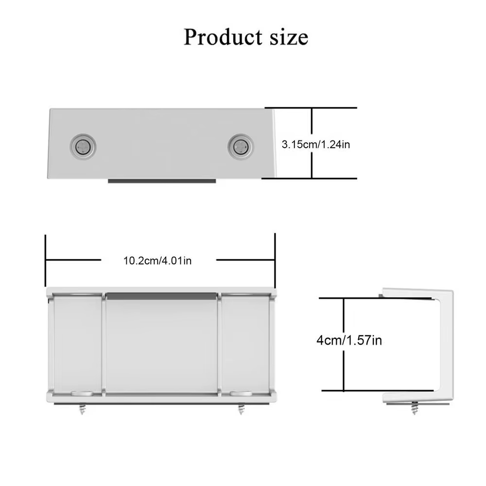 Metal Laptop Mount Under Desk Shelf Holder for Notebooks, Tablets, Cable Boxes, Modems, Smart TV Boxes