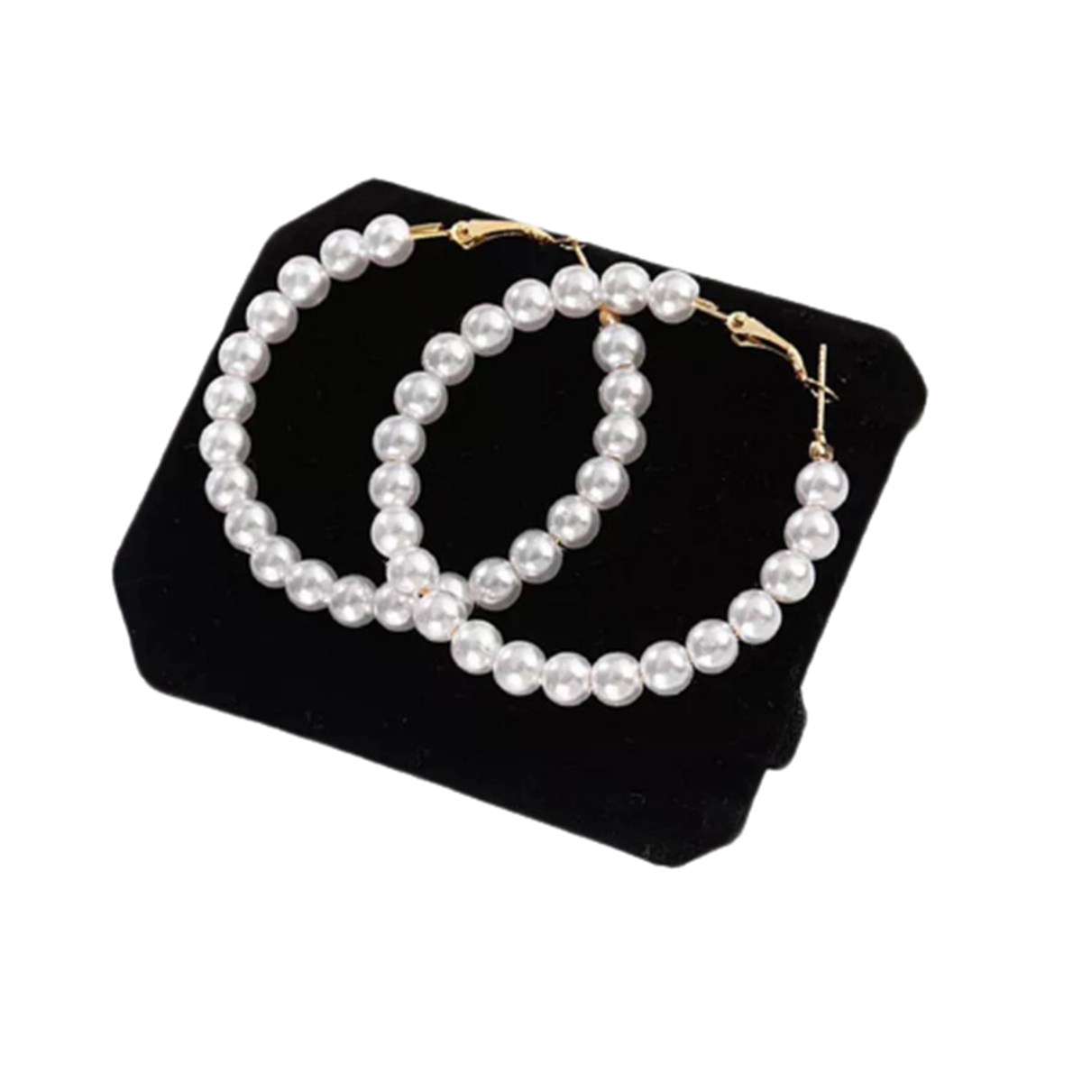 Fashionable stylish design Pearl Hoop Earrings for Girls