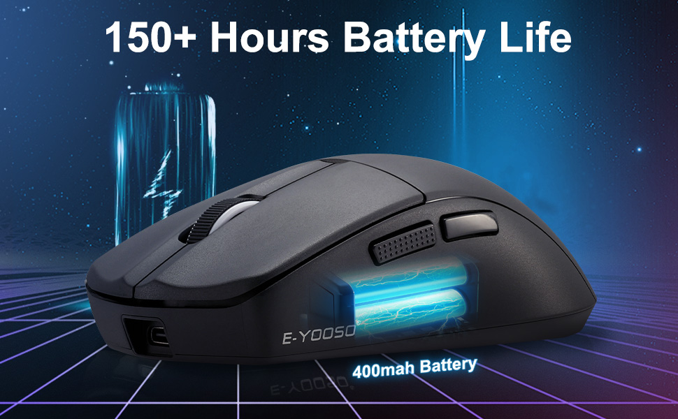 E-YOOSO X-44 1K Lightweight Wireless Gaming Mouse 26K DPI Tri-Mode Connectivity 5 Programmable Buttons Wired/2.4GHz/Bluetooth 15 c3a0a1c8e162ba93798c0405187bf63b